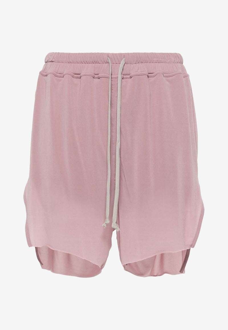 Rick Owens Drawstring Cupro Shorts Powder RP01D2351HBZ_63