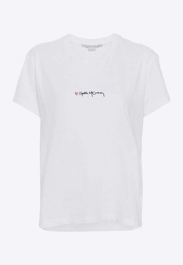 Stella McCartney Iconics Love Logo T-shirt 6J02733SPY52_9000 White