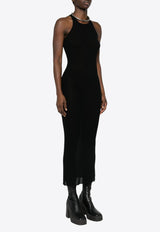 Rick Owens Racerback Ribbed Midi Dress Black RP01D2549RC_09