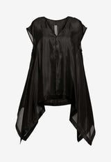 Rick Owens Faun V-neck Silk Blouse Black RP01D2249SH_09