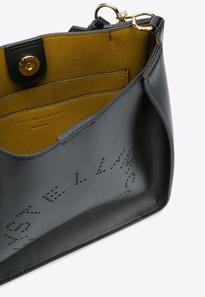 Stella McCartney Logo Shoulder Bag in Faux Leather 700073W8542_1000 Black