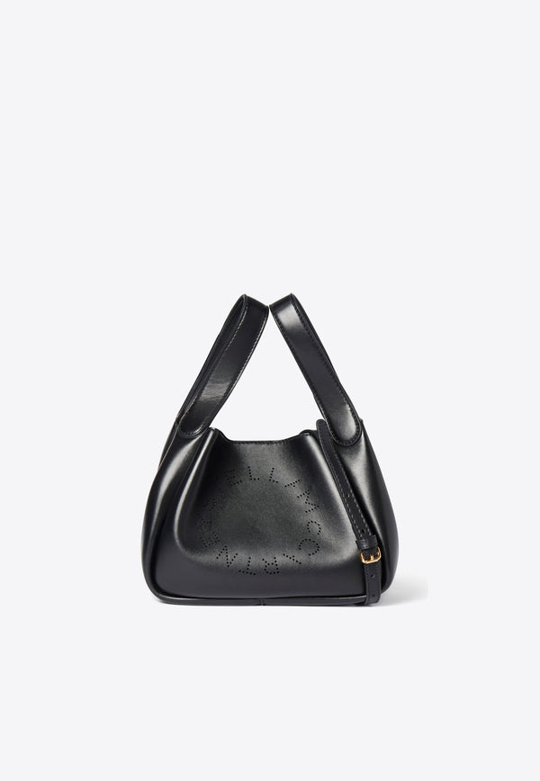 Stella McCartney Logo Top Handle Bag in Faux Leather 7B0081W8542_1000 Black