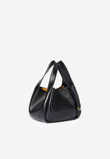 Stella McCartney Logo Top Handle Bag in Faux Leather 7B0081W8542_1000 Black