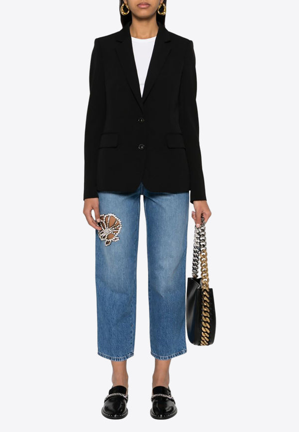 Stella McCartney Single-Breasted Blazer in Wool 6500943CU704_1000 Black