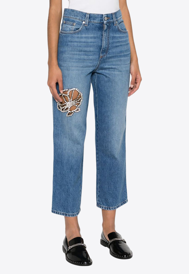 Stella McCartney Crystal-Embellished Cropped Jeans 6D02543SPH64_4406