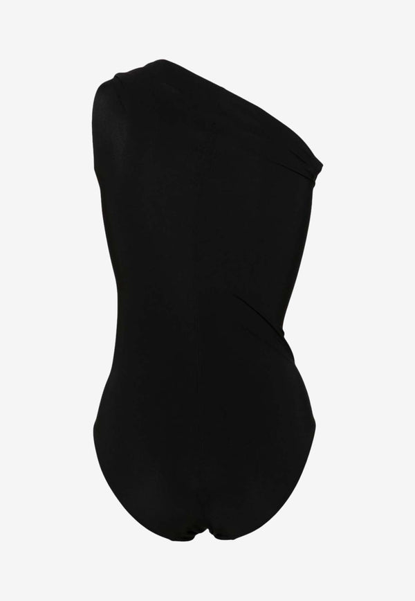 Rick Owens Twist Bather One-Shoulder One-Piece Swimsuit Black RP01D2072NS_09
