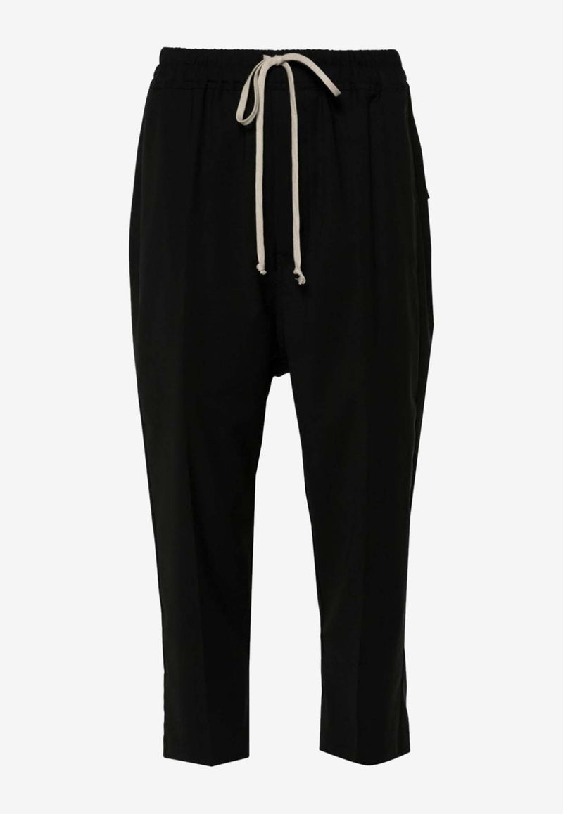 Rick Owens Drawstring Cropped Pants Black RP01D2303WL_09