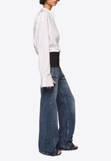 Stella McCartney Tuxedo-Waist Wide-Leg Jeans 6D02683SPH68_4149