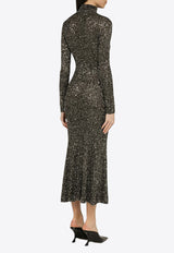 Balenciaga Sequin-Embellished Turtleneck Maxi Dress 772048T7196/O_BALEN-1073