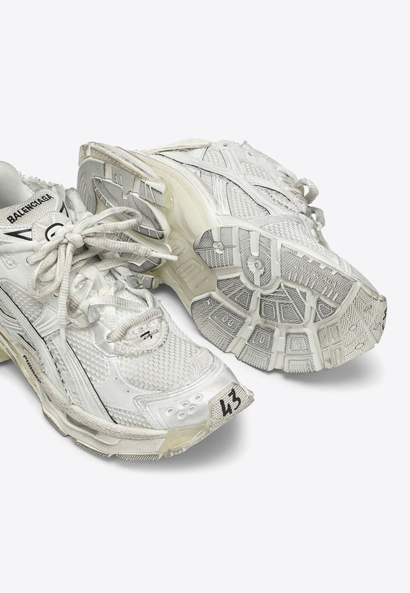 Balenciaga Runner Low-Top Sneakers in Mesh and Nylon 772774W3RMU/O_BALEN-9000 White