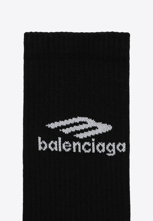 Balenciaga 3B Sports Icon Rib-Knit Socks 7729114D9B6/O_BALEN-1077