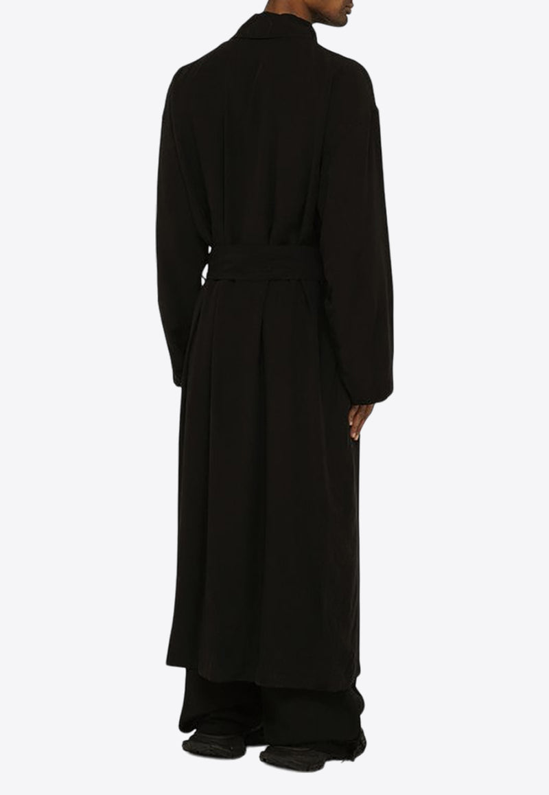 Balenciaga Single-Breasted Long Coat 773503TFO02/O_BALEN-1000 Black