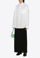 Balenciaga Oversized Embellished-Logo Button-Up Shirt 773519TNM60/O_BALEN-9000