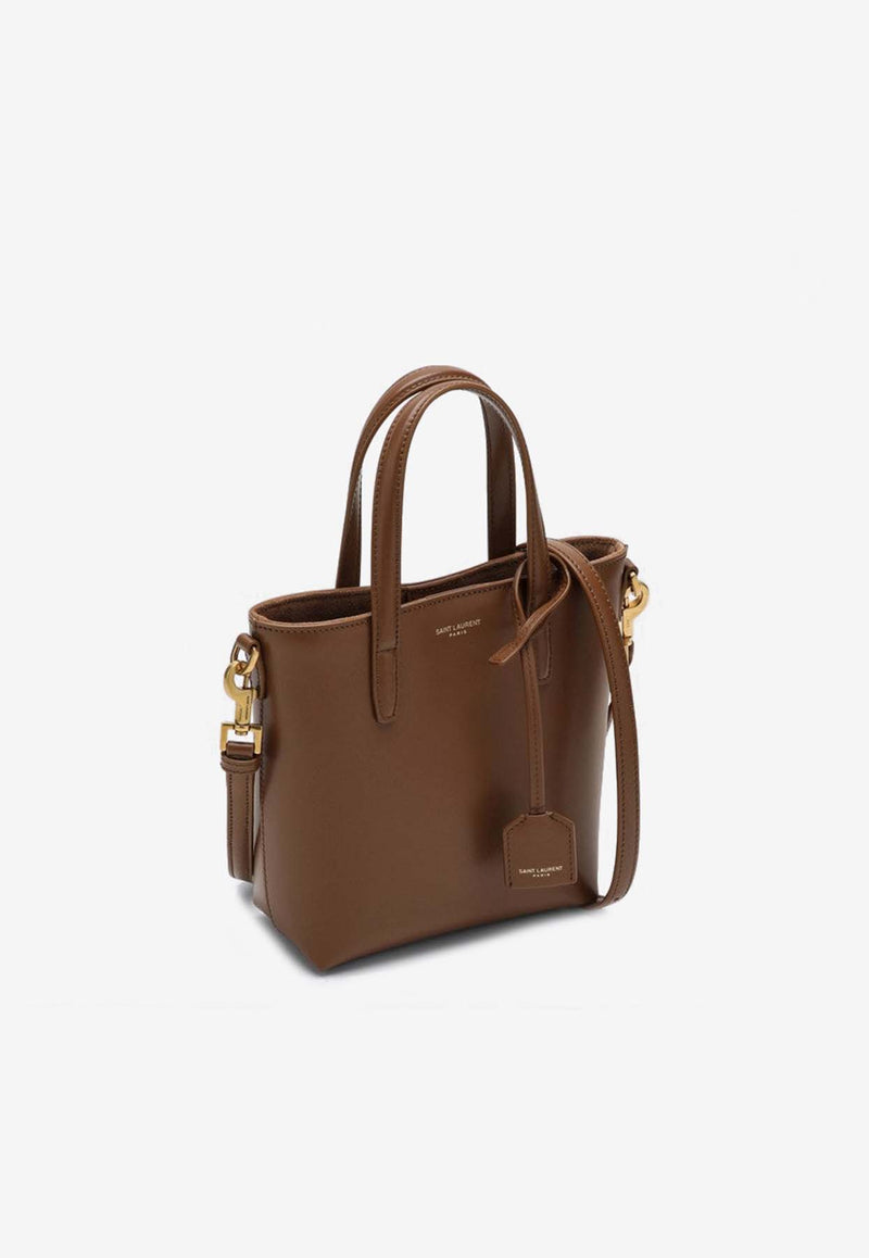 Saint Laurent Mini Toy Calf Leather Tote Bag Brown 773995AADDI/O_YSL-2536