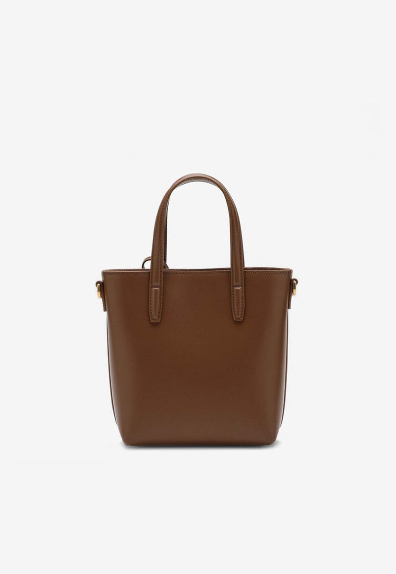 Saint Laurent Mini Toy Calf Leather Tote Bag Brown 773995AADDI/O_YSL-2536