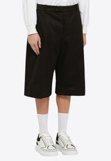 Alexander McQueen Baggy Bermuda Shorts Black 774215QSAAN/O_ALEXQ-1000