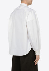 Alexander McQueen Ribbed Cuff Long-Sleeved Shirt White 774399QNAAM/O_ALEXQ-9000