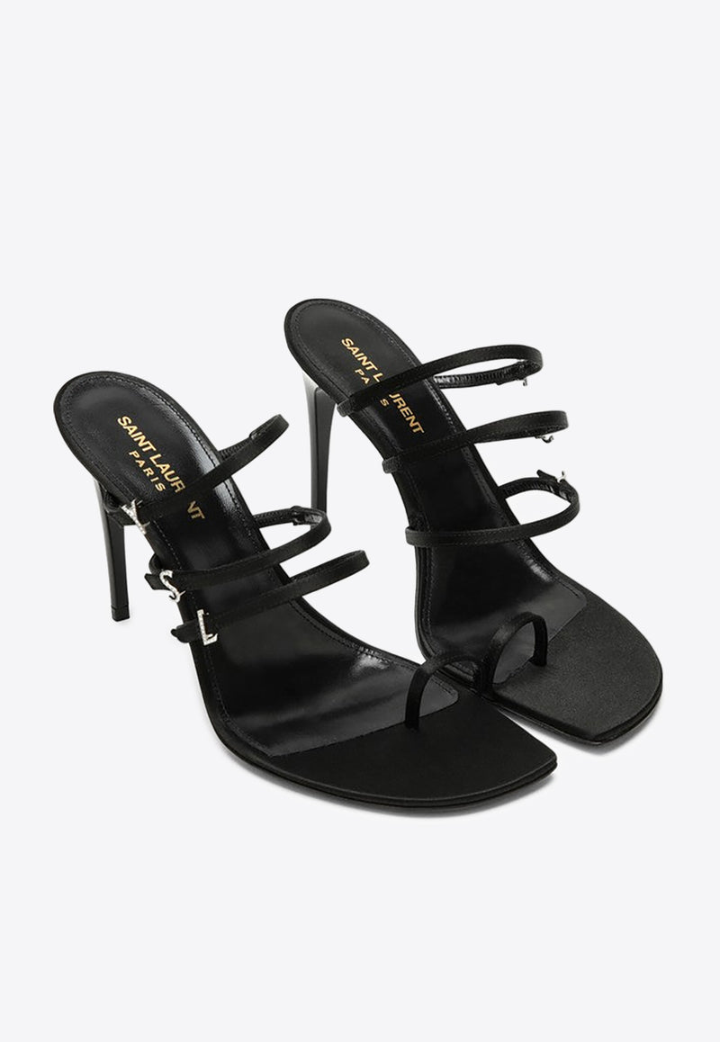 Saint Laurent Jerry 95 Strappy Satin Sandals Black 7752149QNAG/O_YSL-1000