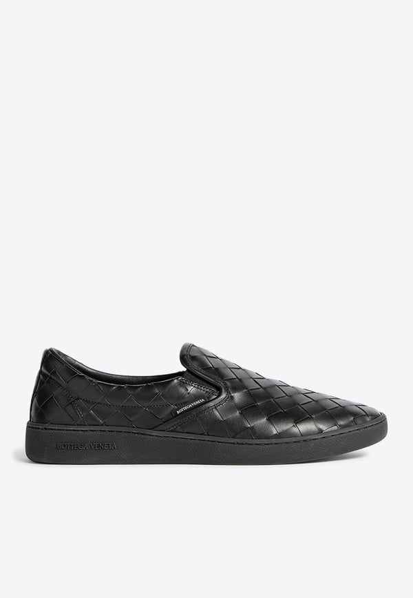 Bottega Veneta Sawyer Slip-On Sneaker in Intrecciato Leather 775320V3HB0 1000 Black