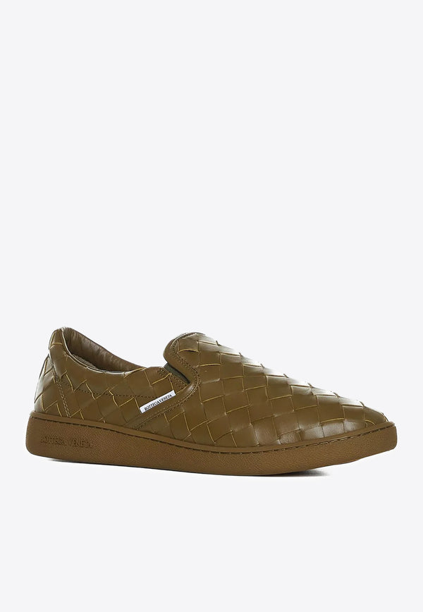 Bottega Veneta Sawyer Slip-On Sneaker in Intrecciato Leather 775320V3HB0 2844 Mud