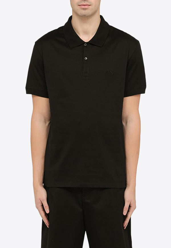 Alexander McQueen Seal Logo Short-Sleeved Polo T-shirt Black 776379QXAAJ/O_ALEXQ-1000
