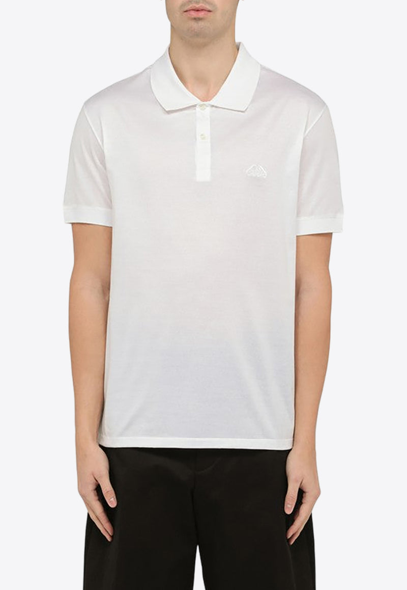 Alexander McQueen Seal Logo Short-Sleeved Polo T-shirt White 776379QXAAJ/O_ALEXQ-9000