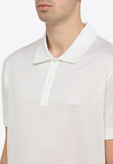 Alexander McQueen Seal Logo Short-Sleeved Polo T-shirt White 776379QXAAJ/O_ALEXQ-9000