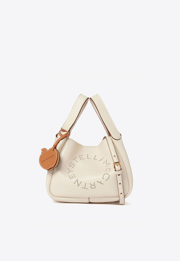 Stella McCartney Perforated Logo Top Handle Bag White 7B0081W8542_9000