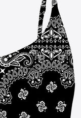 MC2 Saint Barth Bandana Print Bikini Top Black JUD0001_02587F