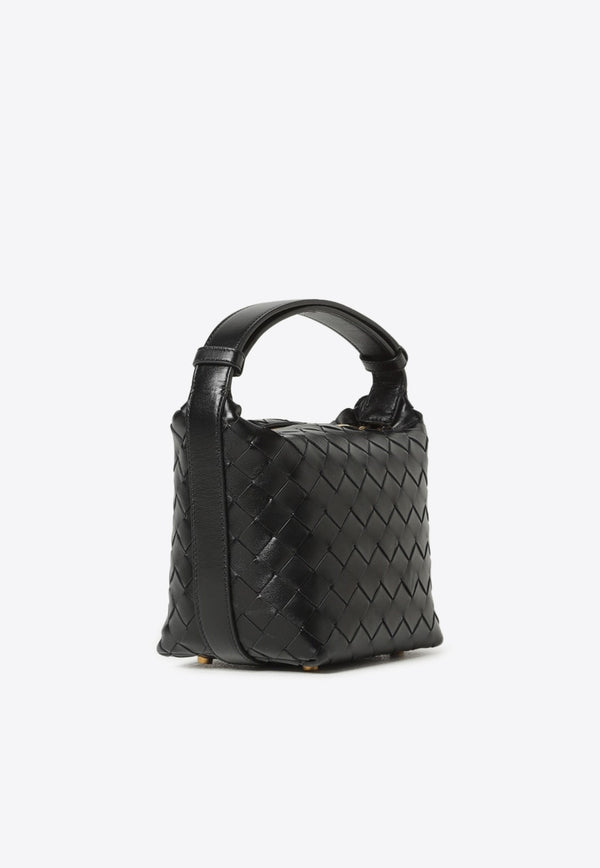 Bottega Veneta Candy Wallace Top Handle Bag in Intrecciato Leather 776781V3IV1 8425 Black
