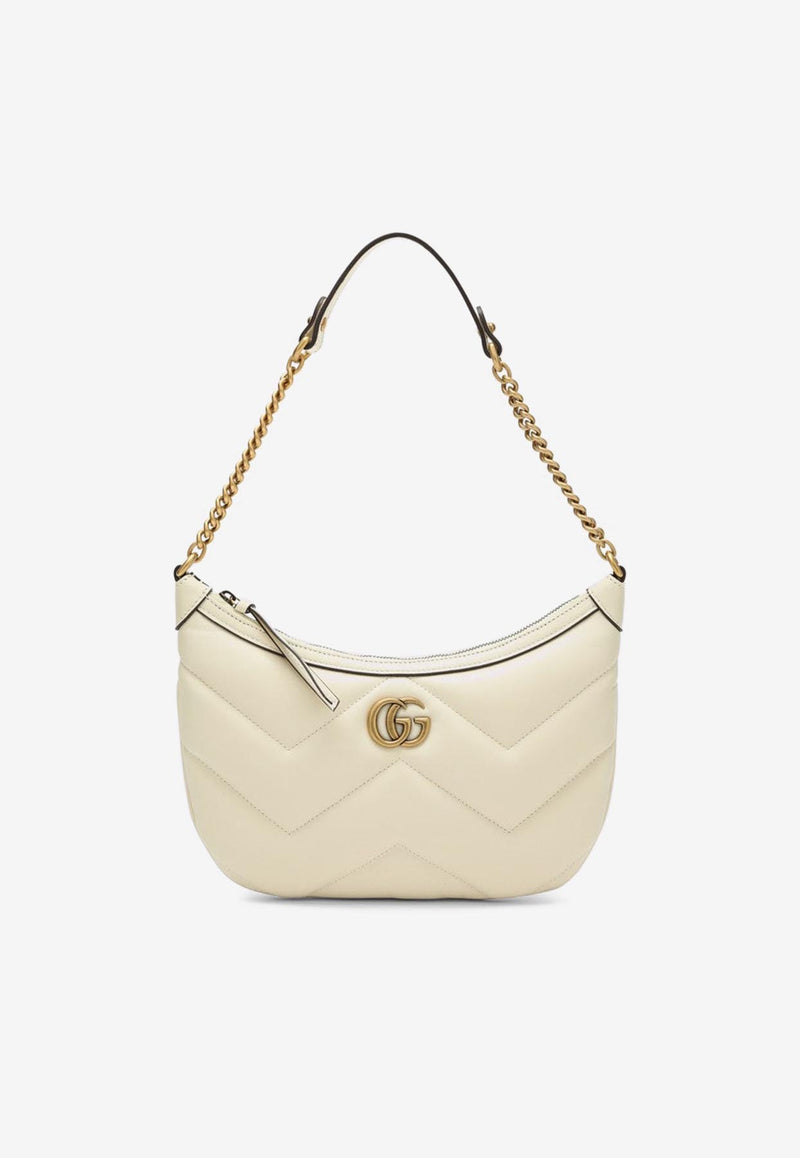 Gucci Small GG Marmont Leather Shoulder Bag White 777263AAC74/O_GUC-9206