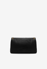 Saint Laurent Large Calypso Grained Leather Shoulder Bag Black 777399AACYT/O_YSL-1000