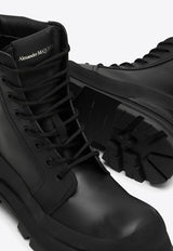 Alexander McQueen Wander Leather Lace-Up Boots 777808WIEQ1/O_ALEXQ-1000