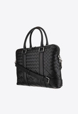 Bottega Veneta Slim Intrecciato Leather Briefcase 778081V3R51 8803 Black