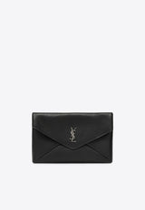 Saint Laurent Large Cassandre Envelope Pouch Bag Black 778181AACIA/P_YSL-1000