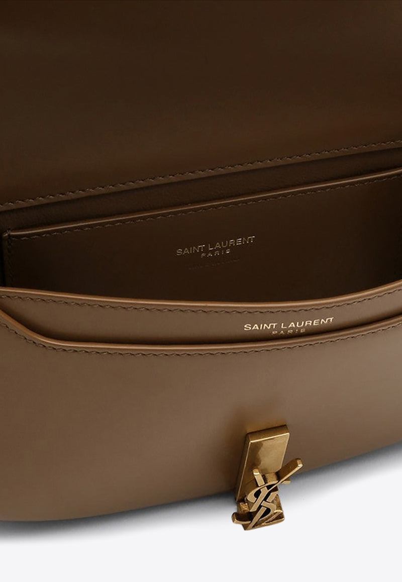 Saint Laurent Mini Voltaire Calf Leather Shoulder Bag Brown 7796420SX0W/O_YSL-2760