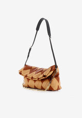 RECO Rombo Quilted Leather Shoulder Bag Tan ROMBOBAG_062