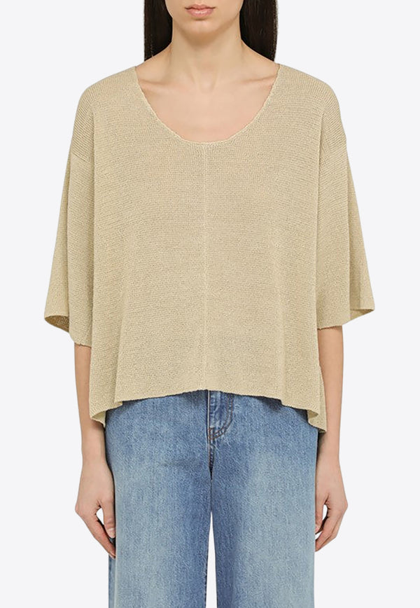 The Row Crewneck Knitted Blouse Cream 7805Y708/O_THERO-OWH