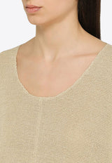 The Row Crewneck Knitted Blouse Cream 7805Y708/O_THERO-OWH