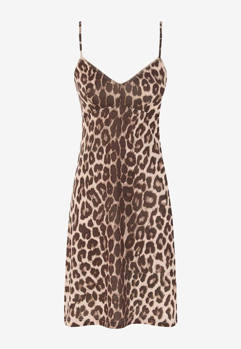 Zimmermann Illustration Leopard Print Maxi Dress Brown 7807DF241BROWN