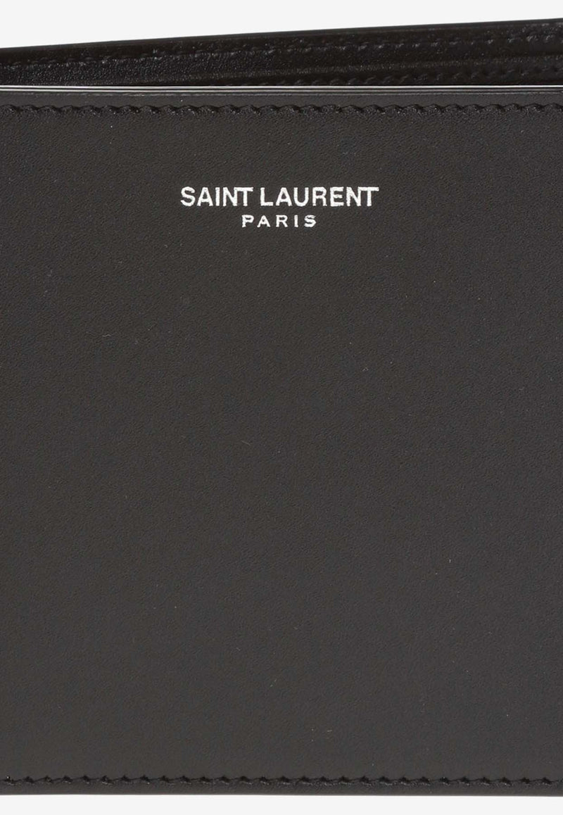 Saint Laurent East/West Leather Bi-Fold Wallet 396307 0U90N-1000