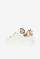 Dolce & Gabbana Portofino Leather Sneakers White CK1602 AN298-8B996