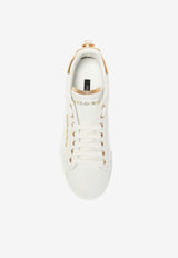 Dolce & Gabbana Portofino Leather Sneakers White CK1602 AN298-8B996