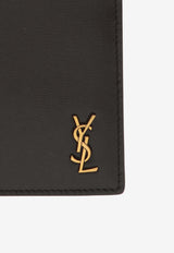 Saint Laurent Logo-Plaque East/West Leather Wallet 610193 02G0W-1000