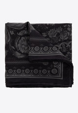 Versace Barocco Pattern Silk Scarf Black 1001600 1A10002-5BC10