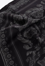 Versace Barocco Pattern Silk Scarf Black 1001600 1A10002-5BC10