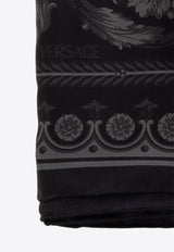 Versace Barocco Pattern Silk Scarf Black 1001600 1A10002-5BC10