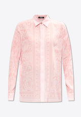 Versace Barocco Print Silk Shirt Pink 1001360 1A10053-5P950