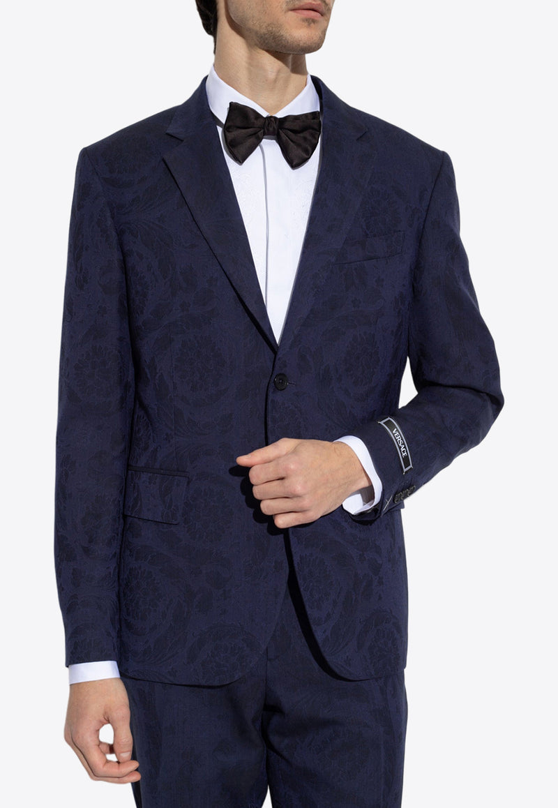 Versace Barocco Jacquard Single-Breasted Blazer Navy 1012498 1A09835-1UI20