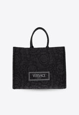 Versace Large Athena Barocco Tote Bag Black 1013152 1A09741-2BM0V